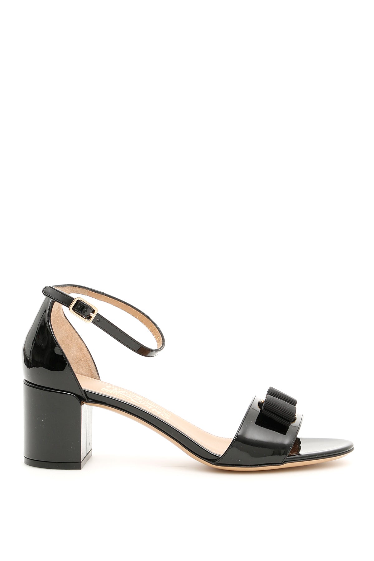 FERRAGAMO SALVATORE FERRAGAMO PATENT GAVINA 55 SANDALS