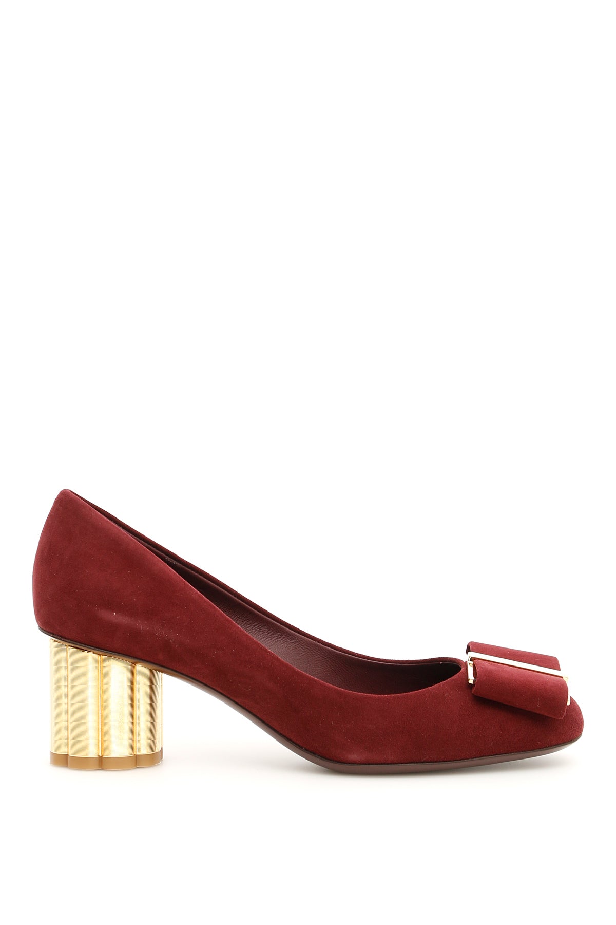 FERRAGAMO SALVATORE FERRAGAMO SUEDE CAPUA 55 PUMPS