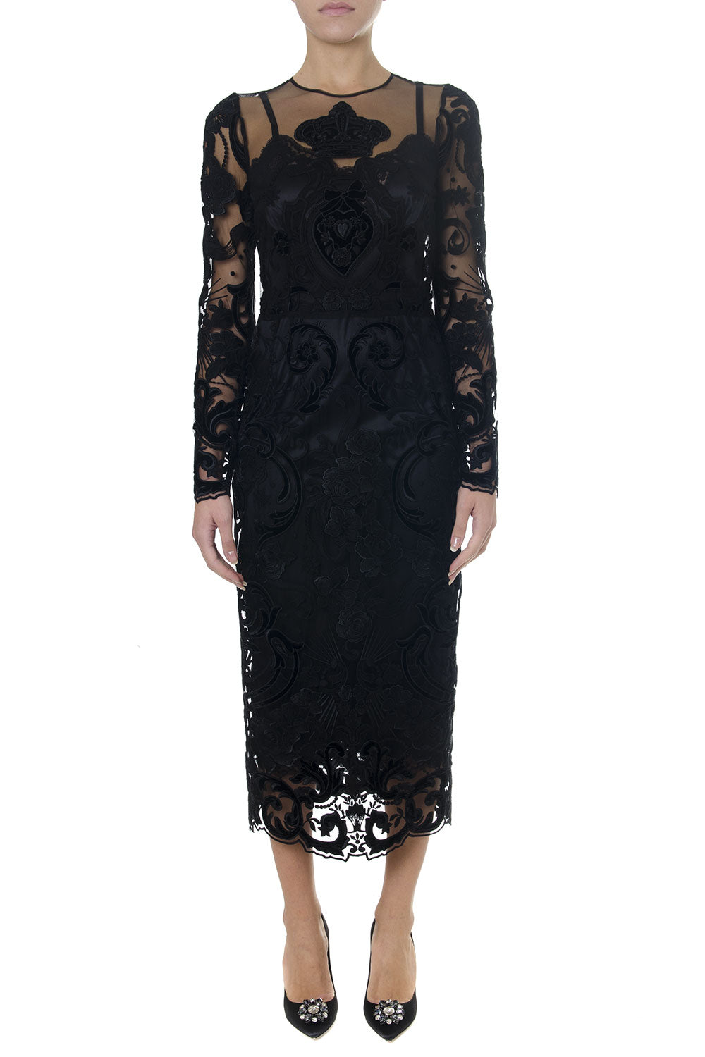 DOLCE & GABBANA DOLCE & GABBANA SHEER LACE DRESS