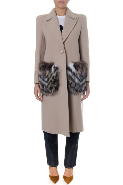 fendi fur pocket coat