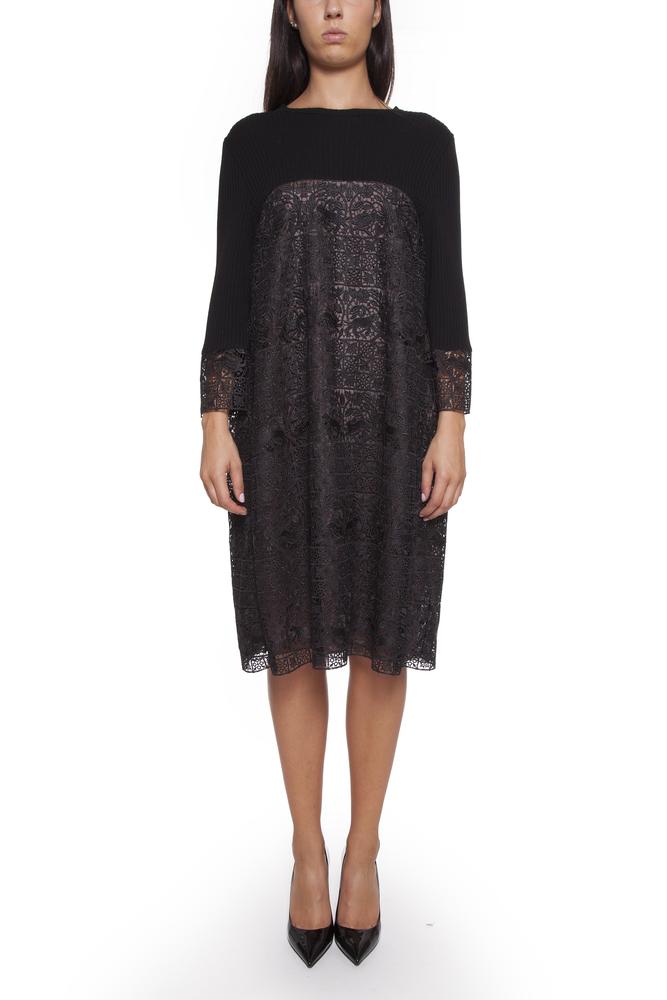 ALBERTA FERRETTI ALBERTA FERRETTI EMBROIDERED PANEL DRESS