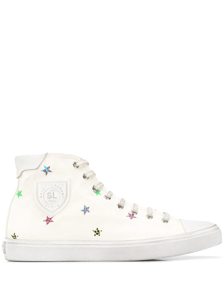 SAINT LAURENT SAINT LAURENT BEDFORD STAR CANVAS SNEAKERS