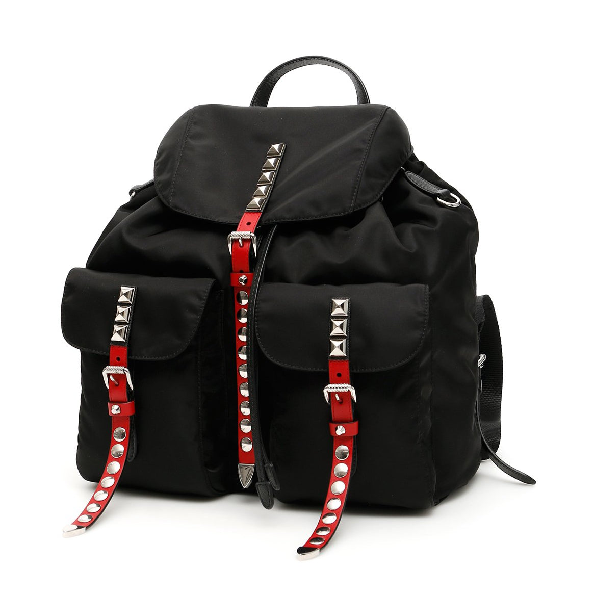 prada studded backpack