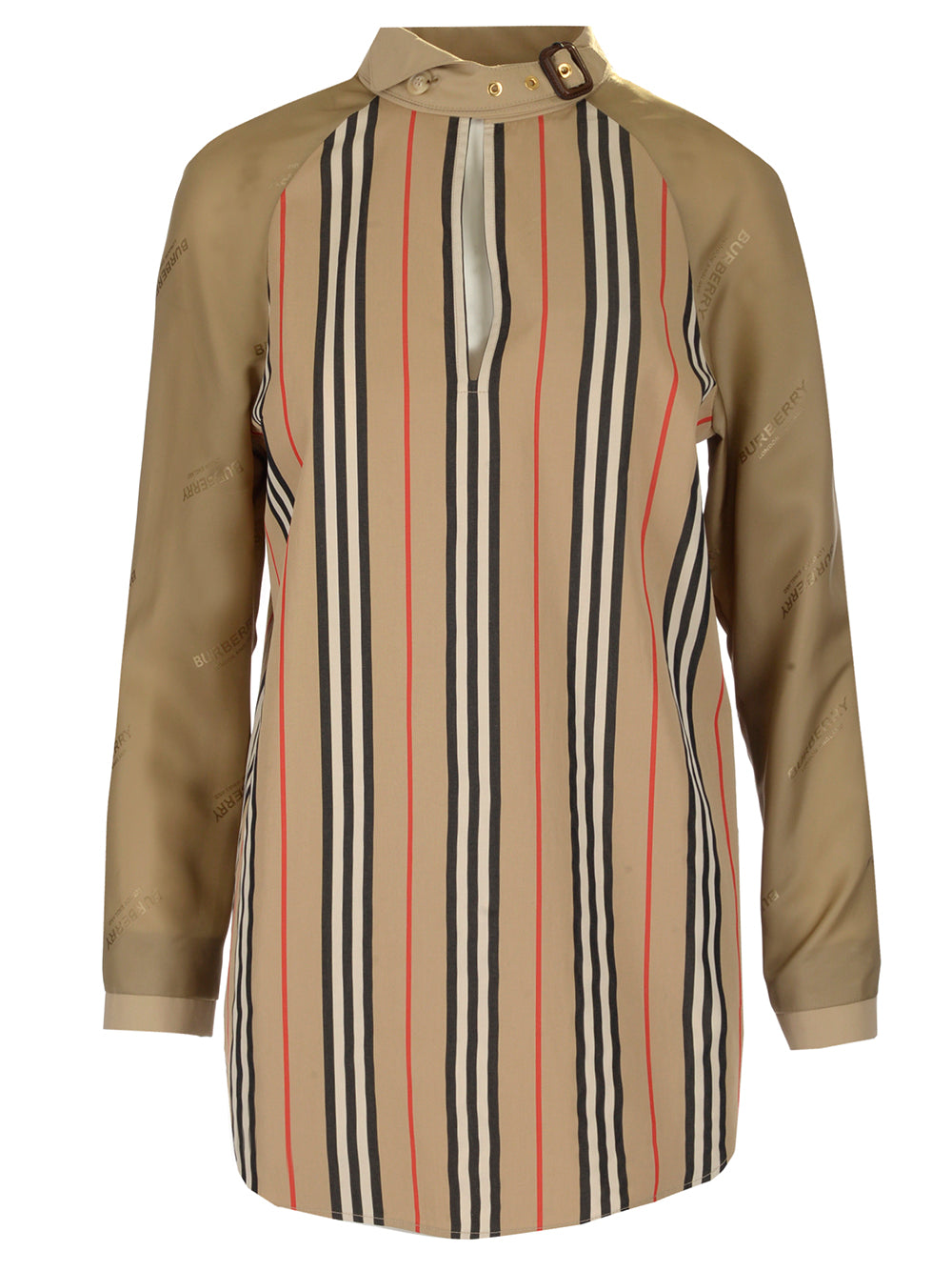 BURBERRY BURBERRY STRIPE PATTERNED BLOUSE