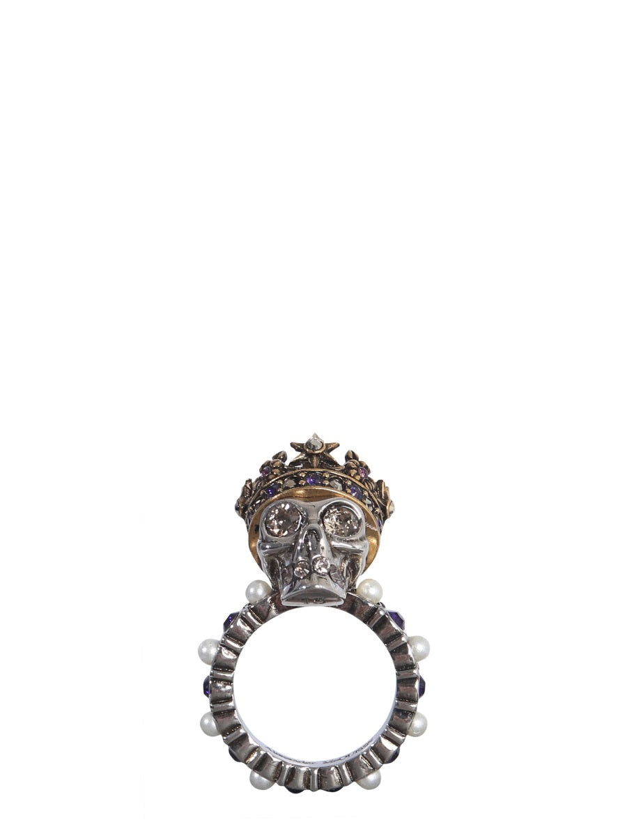 ALEXANDER MCQUEEN ALEXANDER MCQUEEN KING SKULL RING