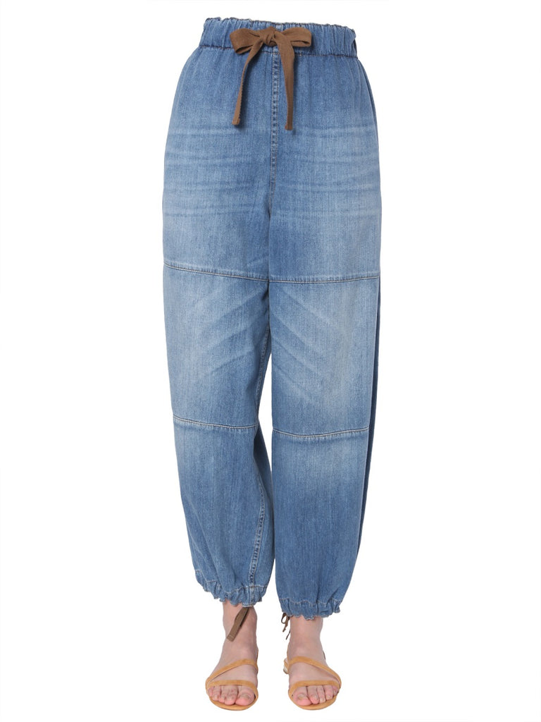 Brunello Cucinelli Loose-Fit Drawstring Jeans