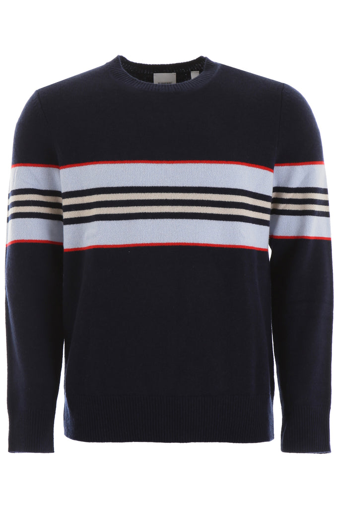BURBERRY BURBERRY CONTRASTING STRIPES SWEATER