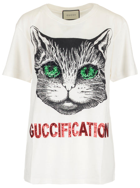 Gucci Guccification Cat Print T-Shirt 