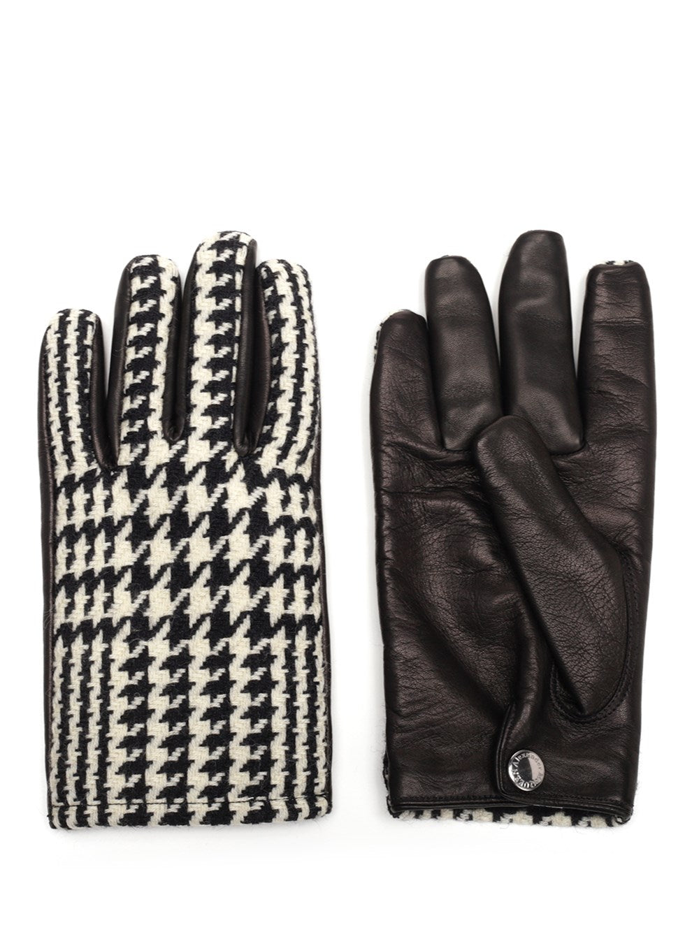 ALEXANDER MCQUEEN ALEXANDER MCQUEEN HOUNDSTOOTH BUTTON CLOSURE GLOVES