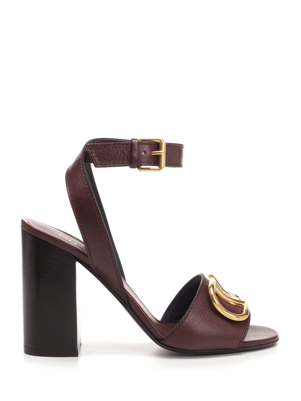 VALENTINO GARAVANI VALENTINO LOGO BLOCK HEEL SANDALS