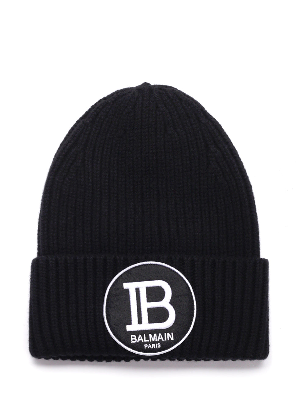 BALMAIN BALMAIN MONOGRAM PATCH BEANIE