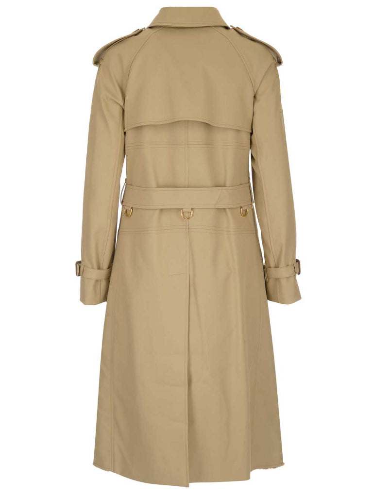 Burberry Deconstructed Belted Shearling Trench Coat
