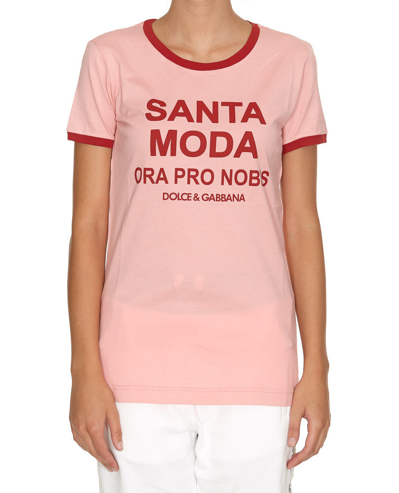 DOLCE & GABBANA DOLCE & GABBANA SANTA MODA PRINTED T