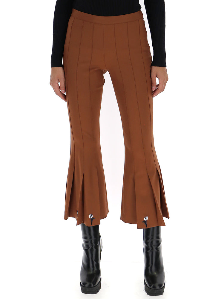 MARCO DE VINCENZO MARCO DE VINCENZO PLEATED HEM CROPPED PANTS