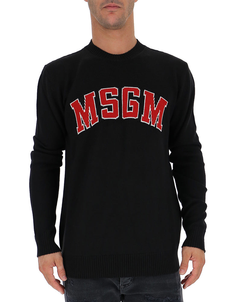 MSGM MSGM KNITTED LOGO SWEATSHIRT