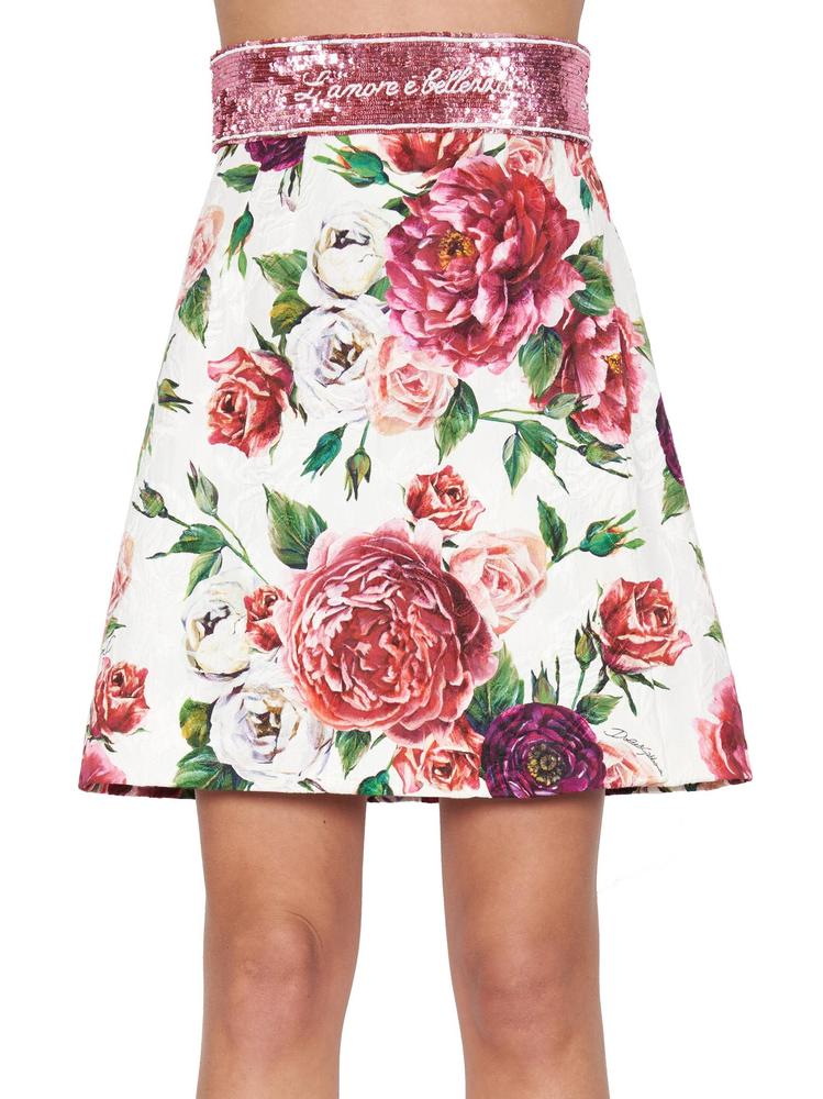 dolce gabbana peony skirt