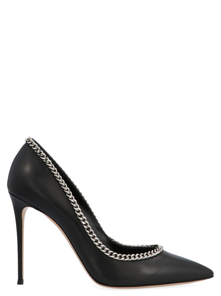 CASADEI CASADEI POINTED TOE CHAIN DETAIL PUMPS