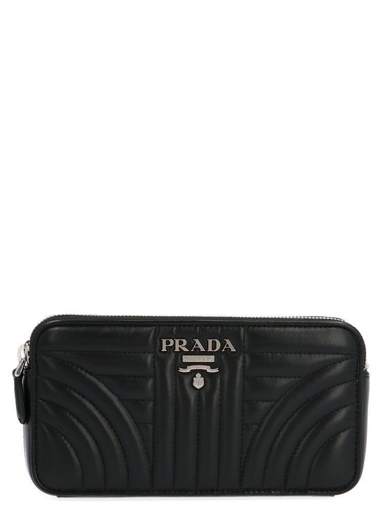 Prada Diagramme Clutch With Chain In 