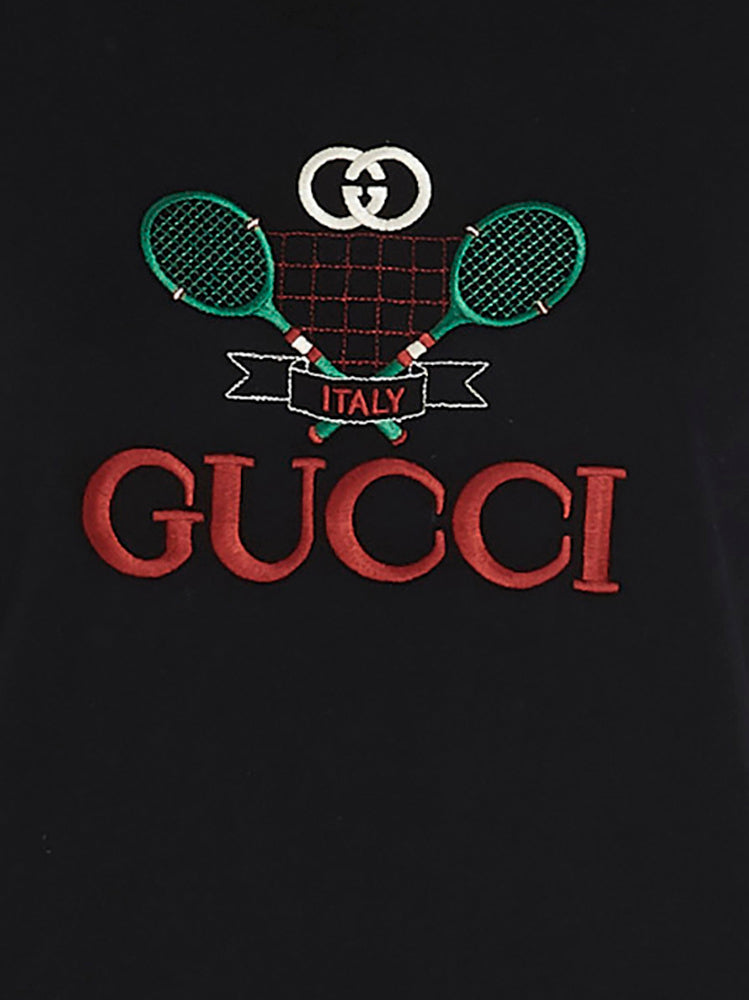 racket logo cotton jersey t