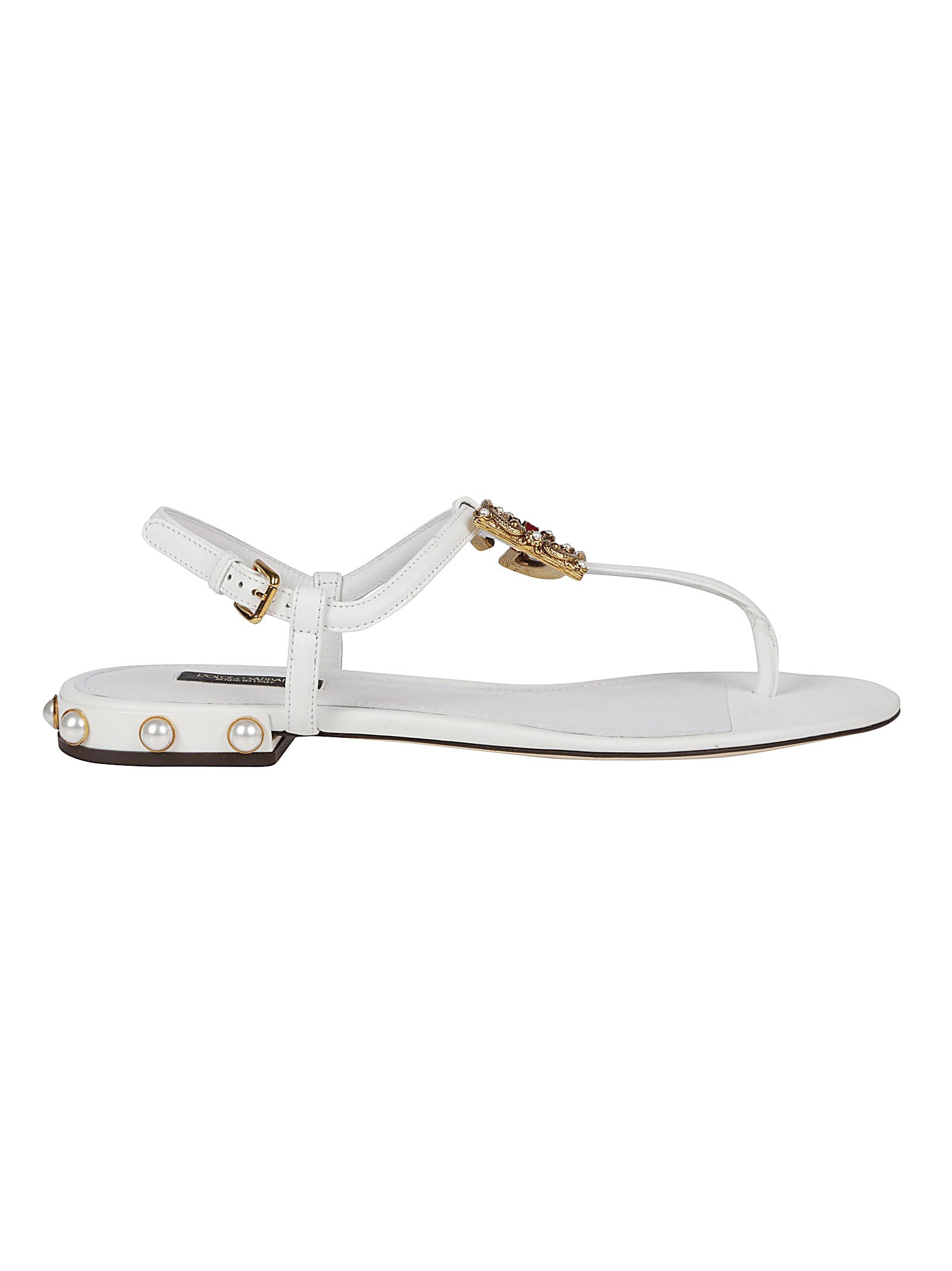 DOLCE & GABBANA DOLCE & GABBANA DG AMORE LOGO SANDALS