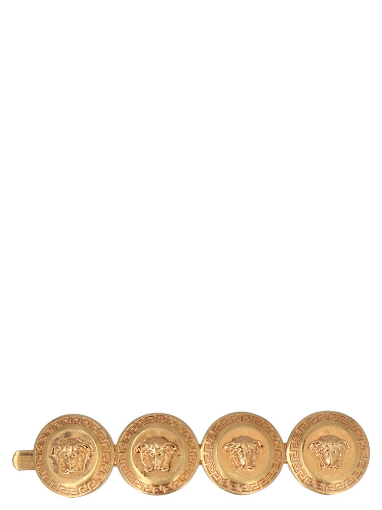 Versace Medusa Coin Hair Pin In Gold