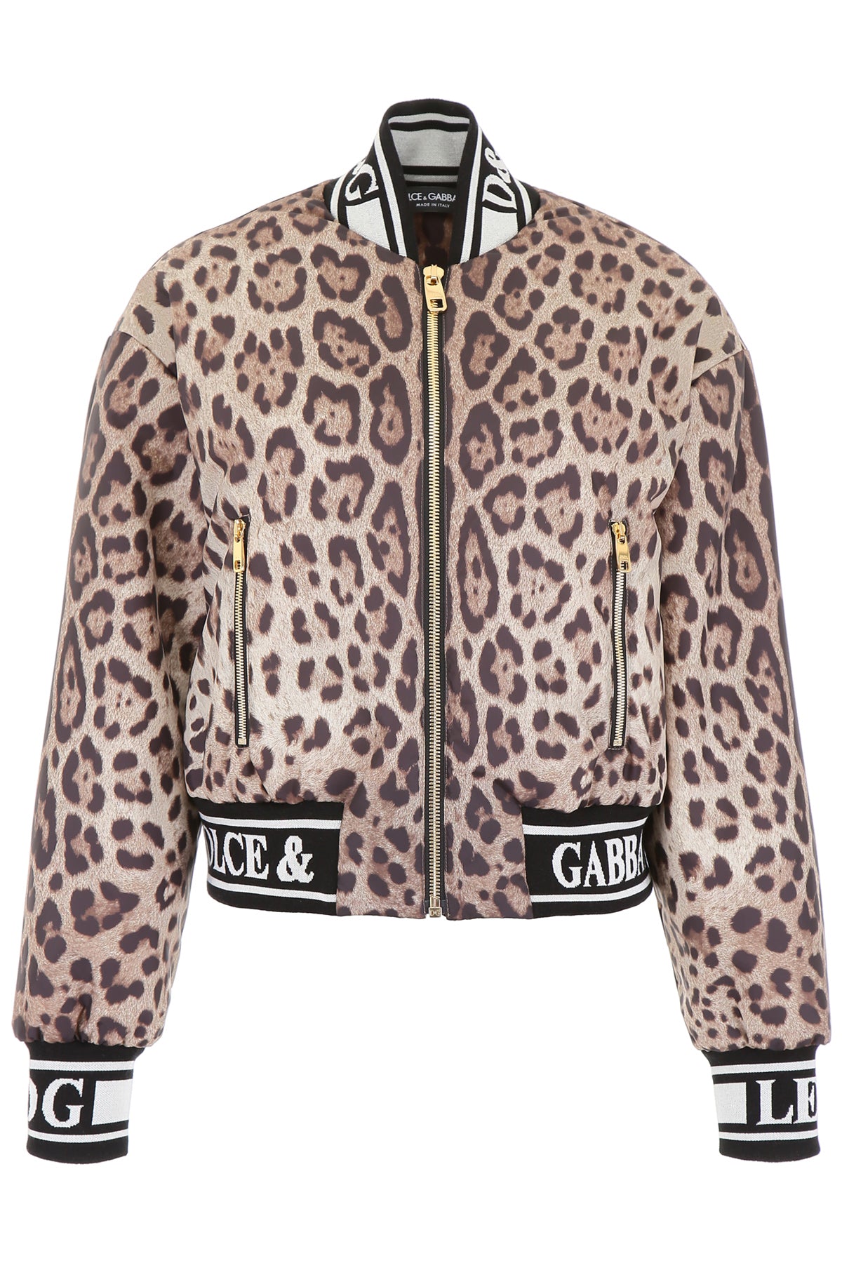 DOLCE & GABBANA DOLCE & GABBANA LEOPARD PRINT BOMBER JACKET