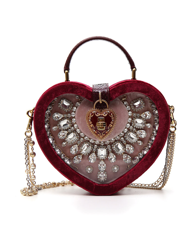 Dolce & Gabbana Embellished Heart Box Bag – Cettire