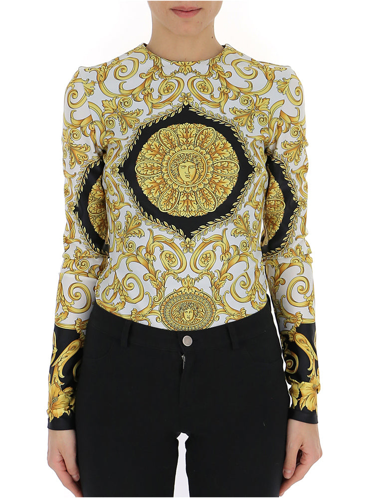 VERSACE VERSACE PRINTED BODYSUIT