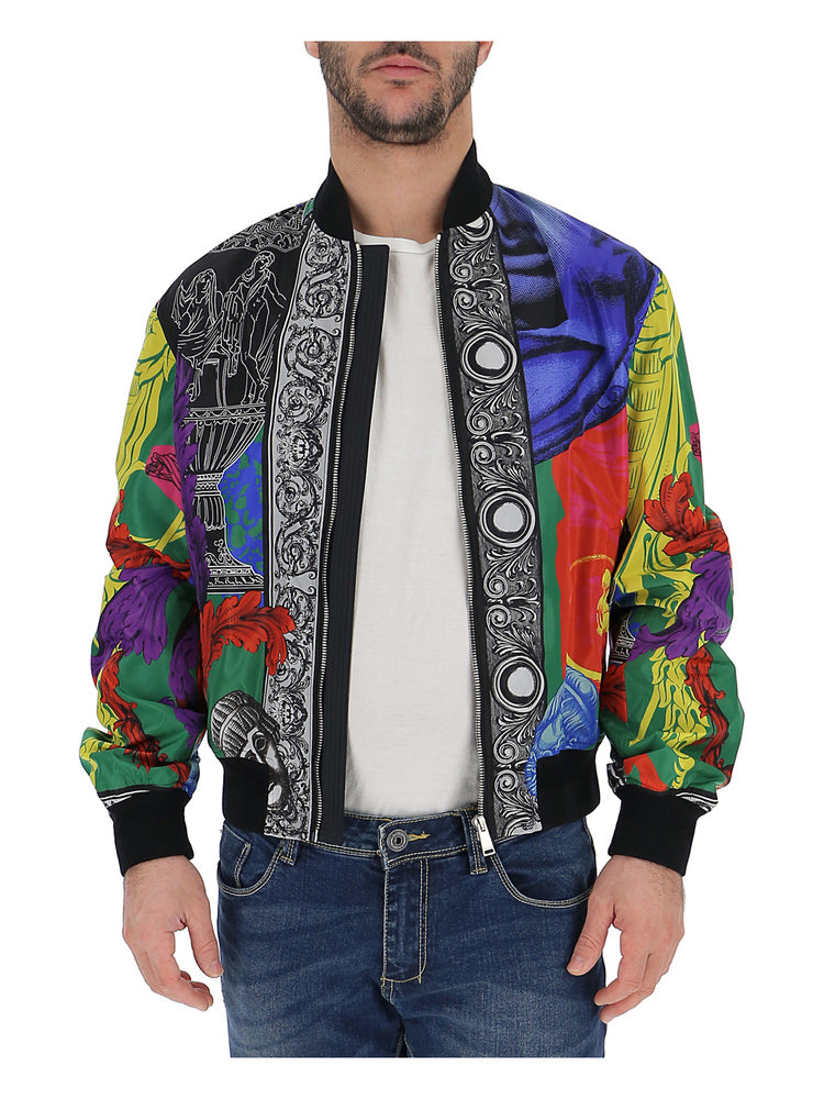 VERSACE VERSACE PRINTED BOMBER JACKET