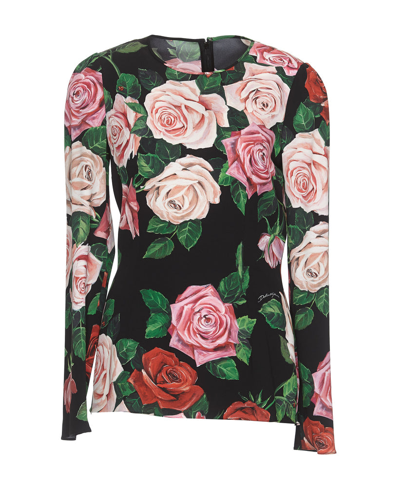 DOLCE & GABBANA DOLCE & GABBANA FLORAL PRINT TOP