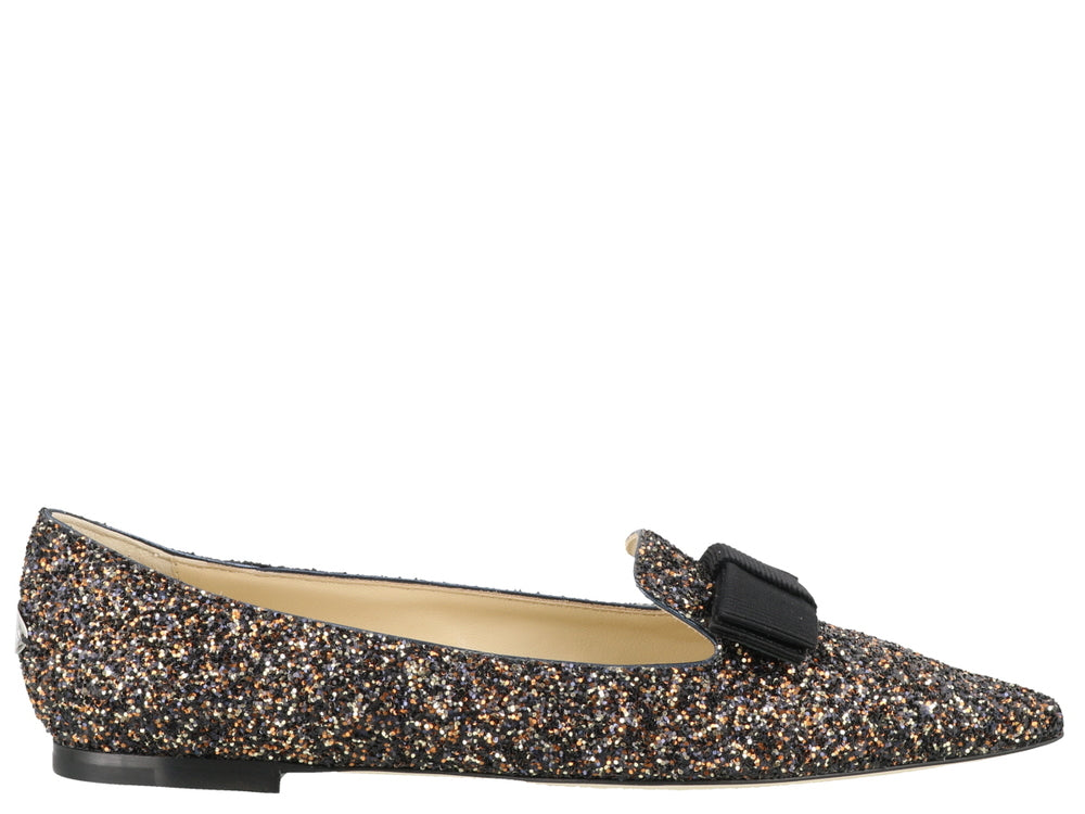 JIMMY CHOO JIMMY CHOO GALA GLITTER FLATS