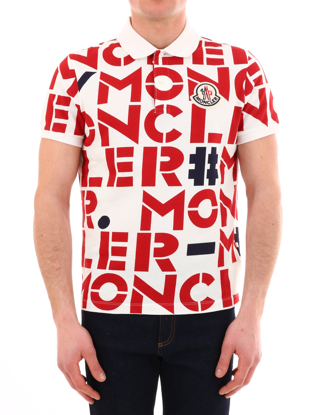 MONCLER GENIUS MONCLER GENIUS 1952 ALL OVER LOGO POLO SHIRT