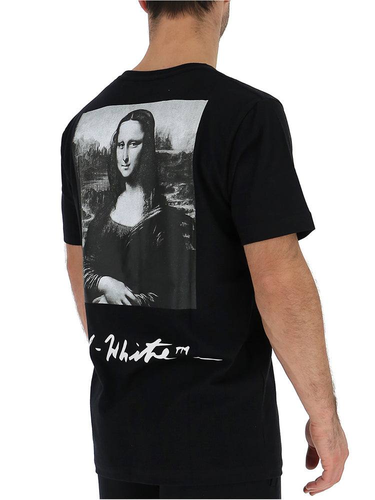 Short off white t shirt mona lisa t shirt plus size