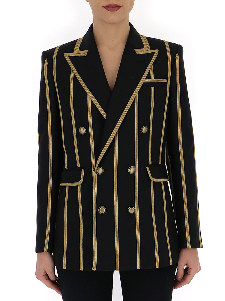 SAINT LAURENT SAINT LAURENT STRIPED BLAZER