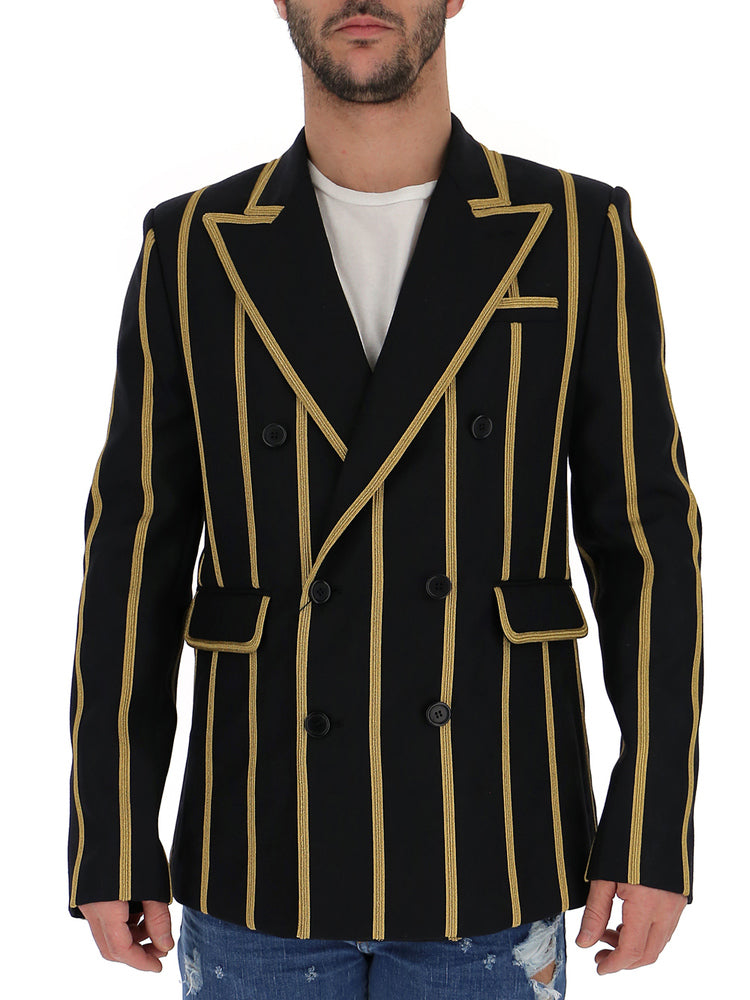 SAINT LAURENT SAINT LAURENT STRIPED BLAZER