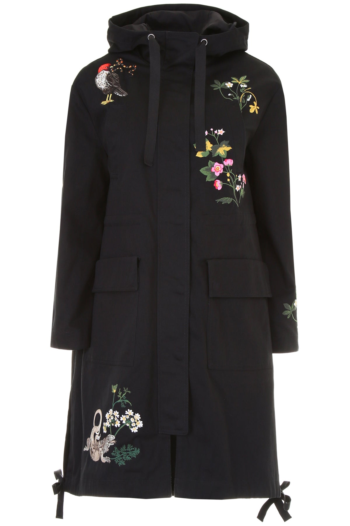 RED VALENTINO RED VALENTINO EMBROIDERED PARKA