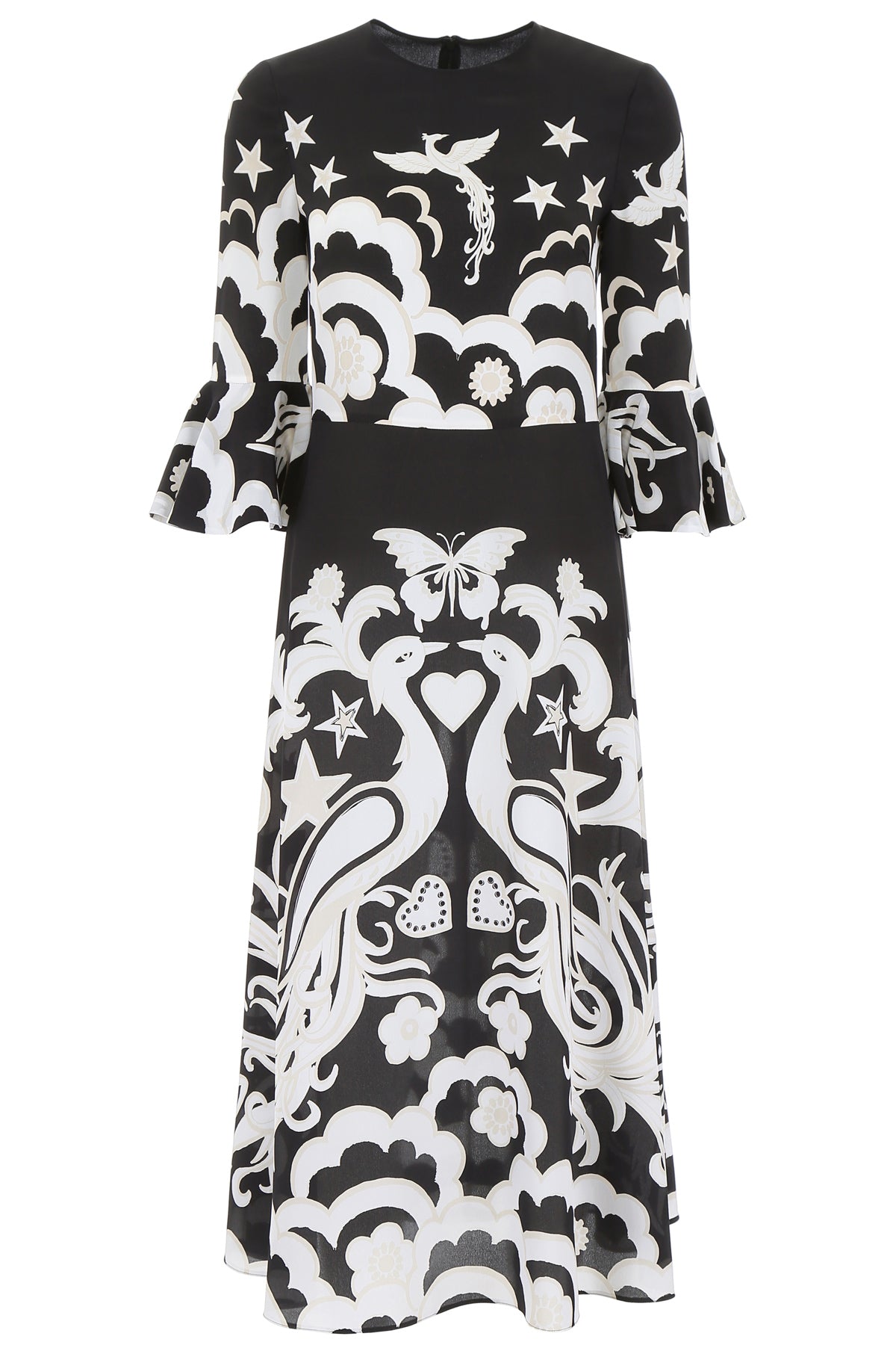 VALENTINO VALENTINO PRINTED MIDI DRESS