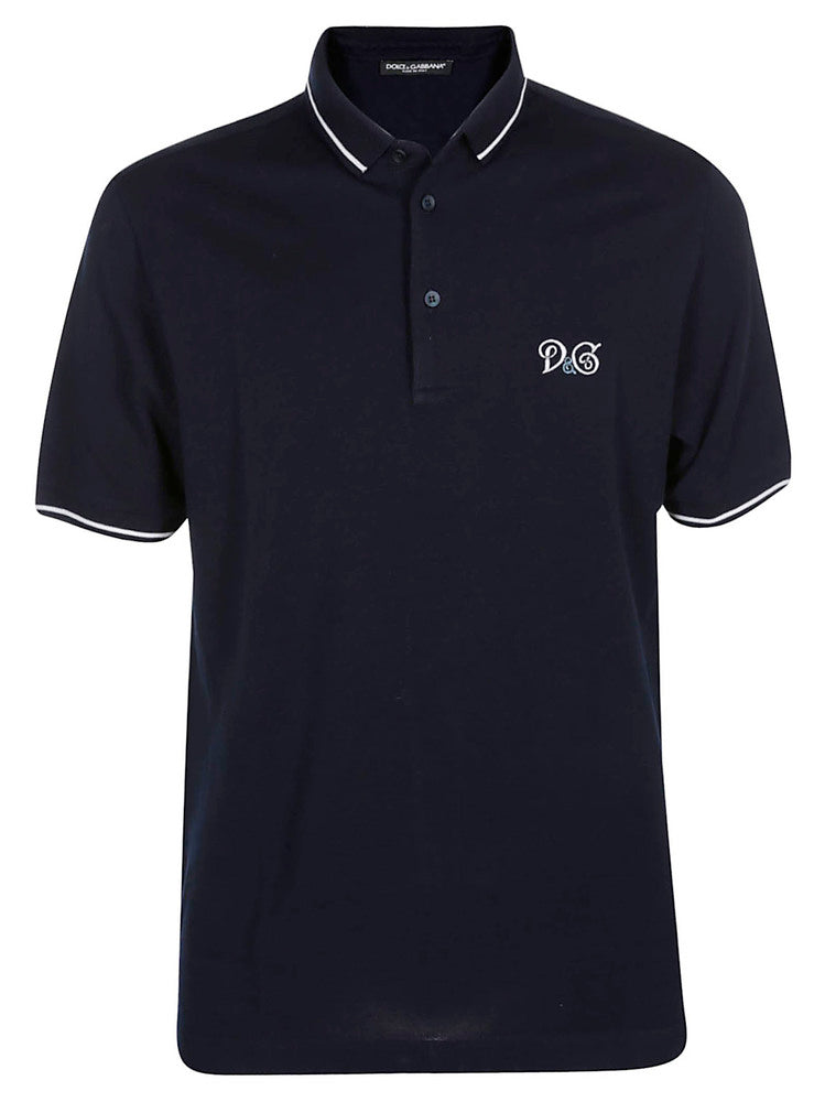 DOLCE & GABBANA DOLCE & GABBANA LOGO EMBROIDERED POLO SHIRT