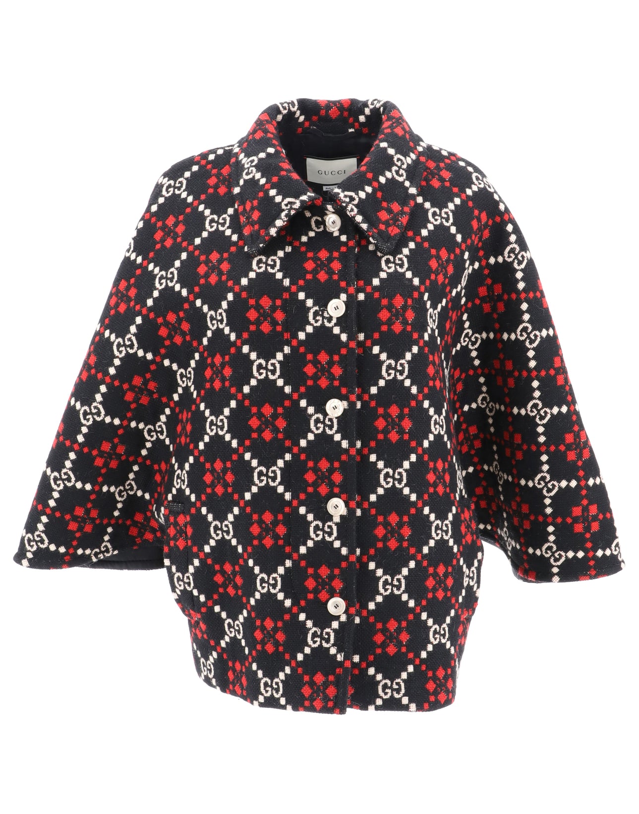 GUCCI GUCCI GG DIAMOND CAPE COAT