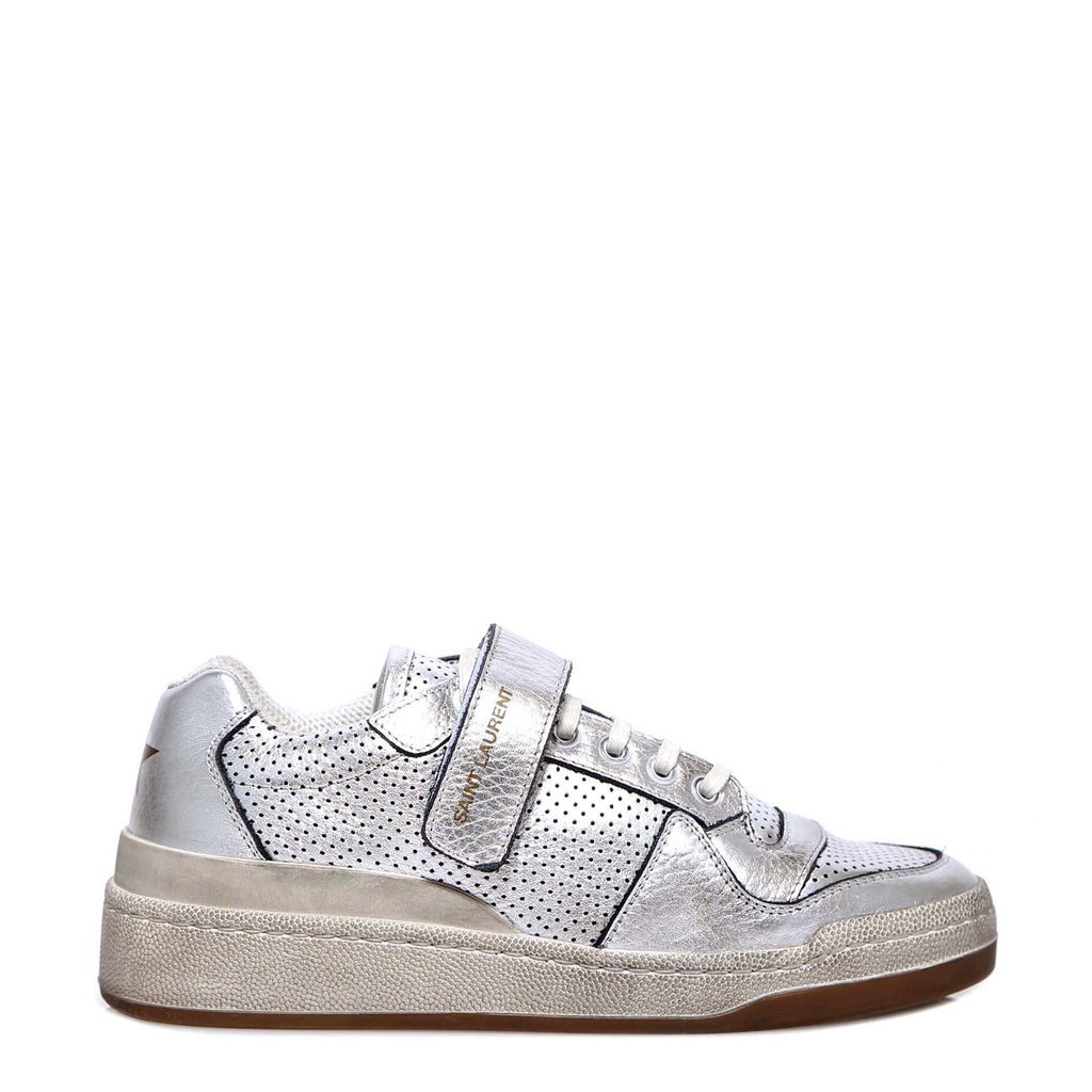 Saint Laurent Sl24 Sneakers In Silver