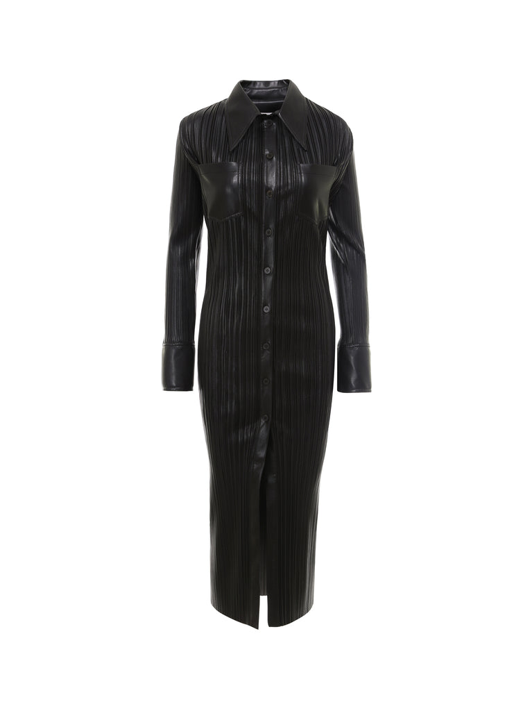 NANUSHKA NANUSHKA LEE PLEATED SHIRT DRESS