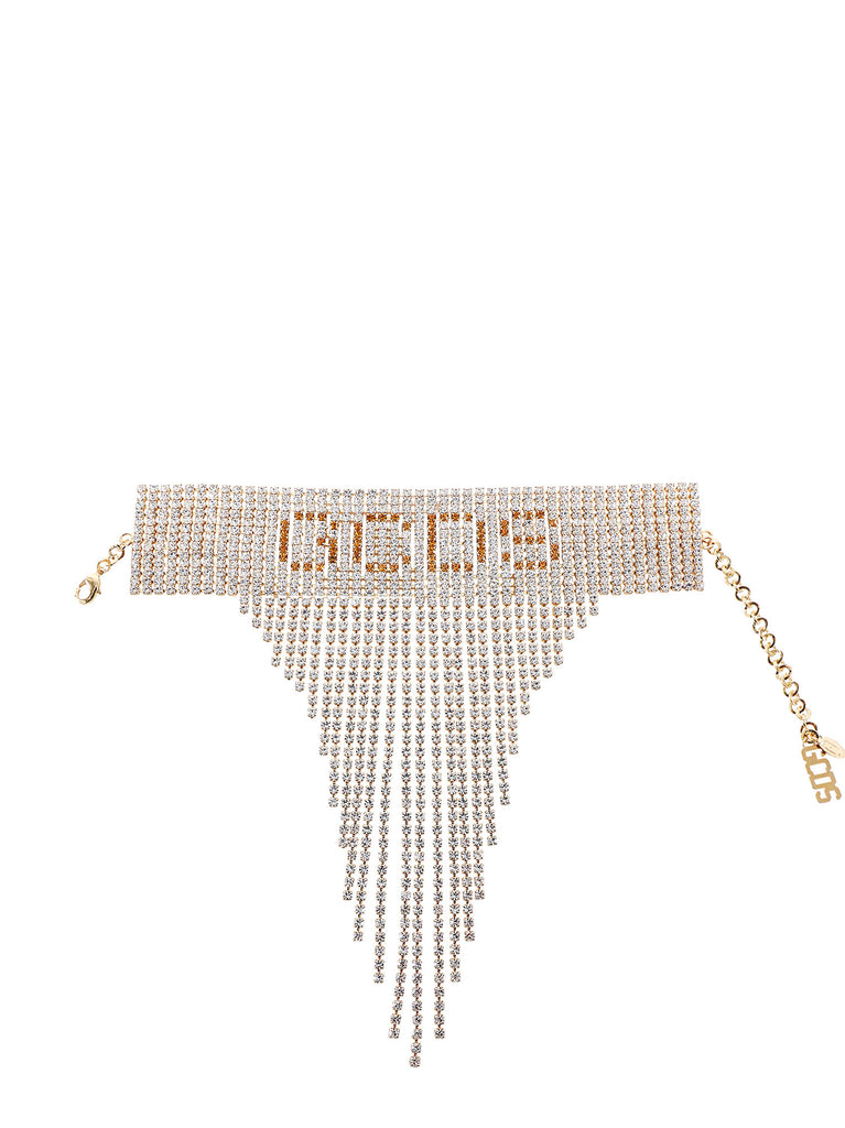 GCDS GCDS FRINGED EMBELLISHED CHOKER NECKLACE