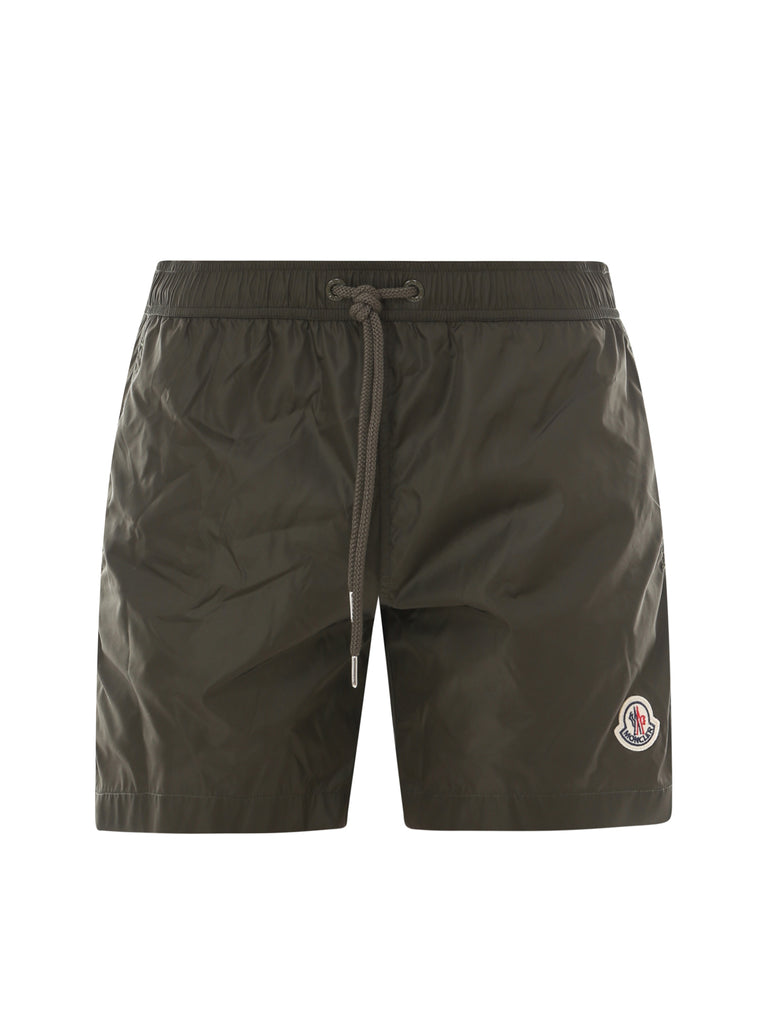 MONCLER MONCLER LOGO PATCH SWIM SHORTS