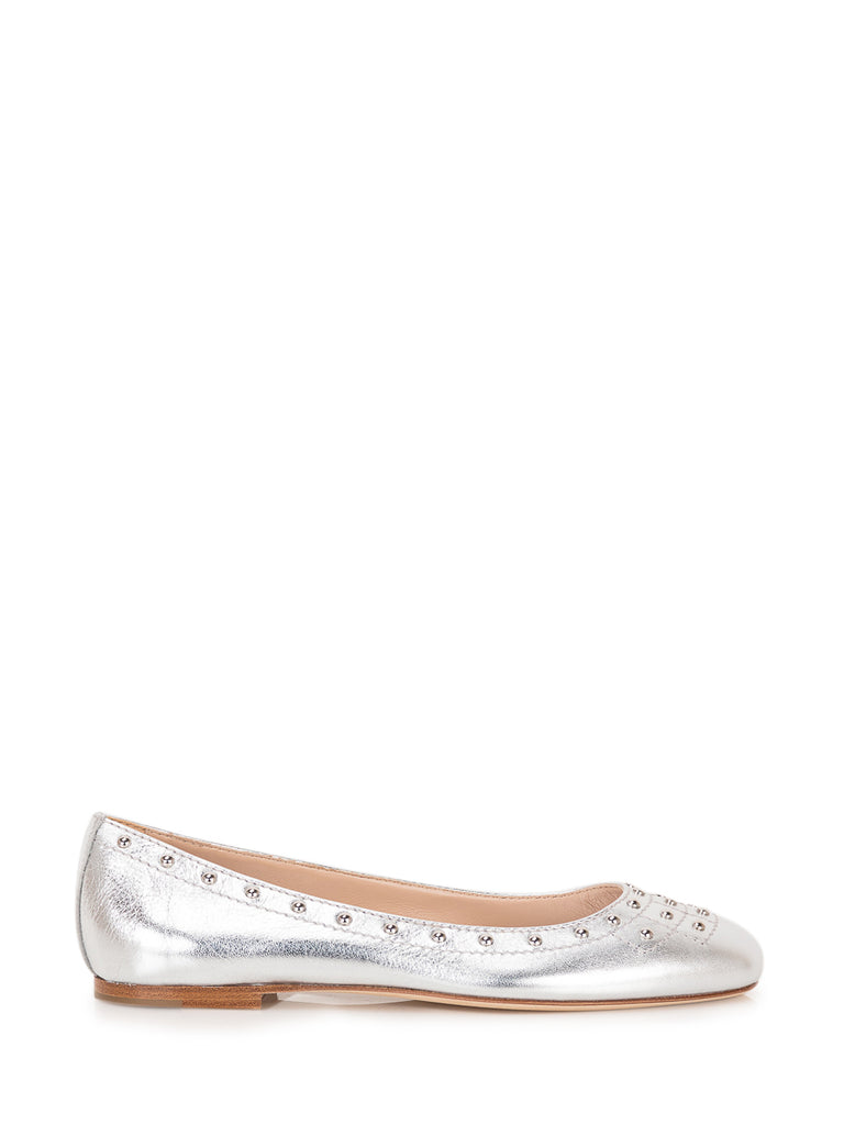 TOD'S TOD'S STUDS EMBELLISHED BALLERINA FLATS
