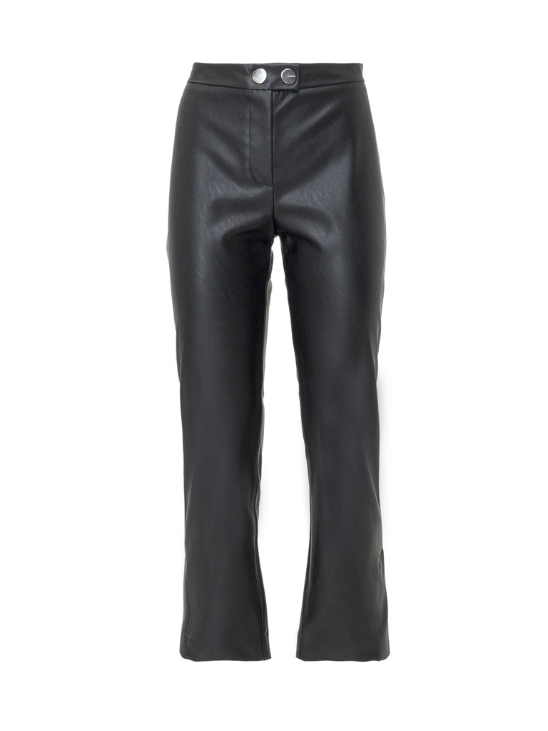 PINKO PINKO TORRONE 3 FAUX LEATHER TROUSERS