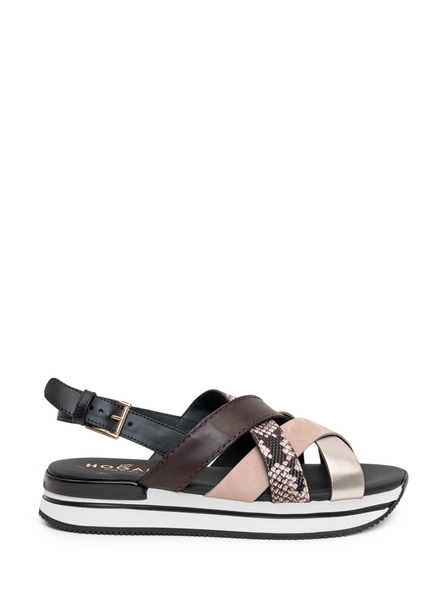 HOGAN HOGAN H222 CROSSED SANDALS