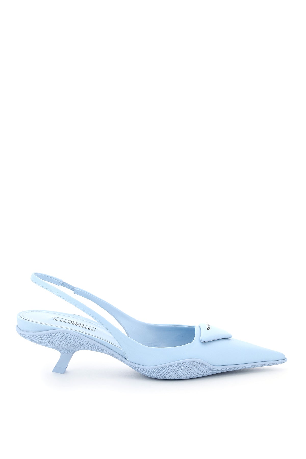 PRADA PRADA SLINGBACK KITTEN HEEL PUMPS