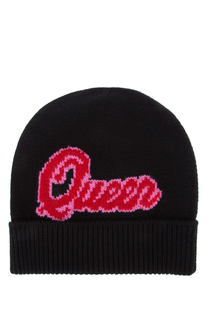 Dolce & Gabbana Logo Intarsia Ribbed Beanie In Black