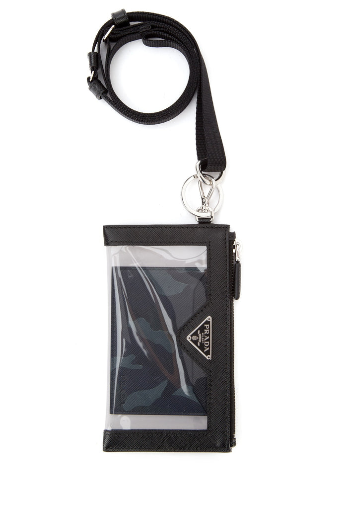 PRADA PRADA LOGO STRAPPED CARDHOLDER