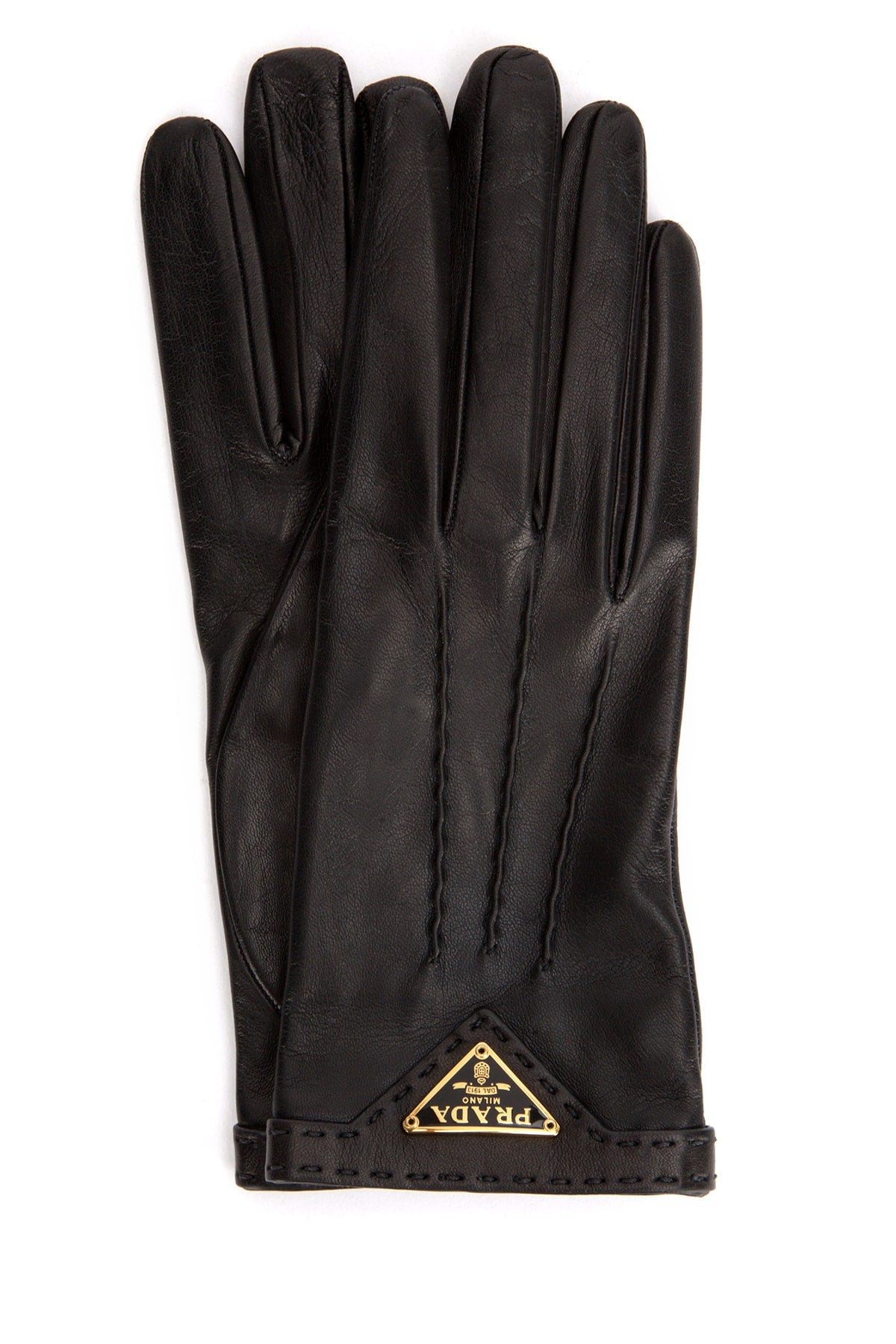 PRADA PRADA LOGO PLAQUE GLOVES